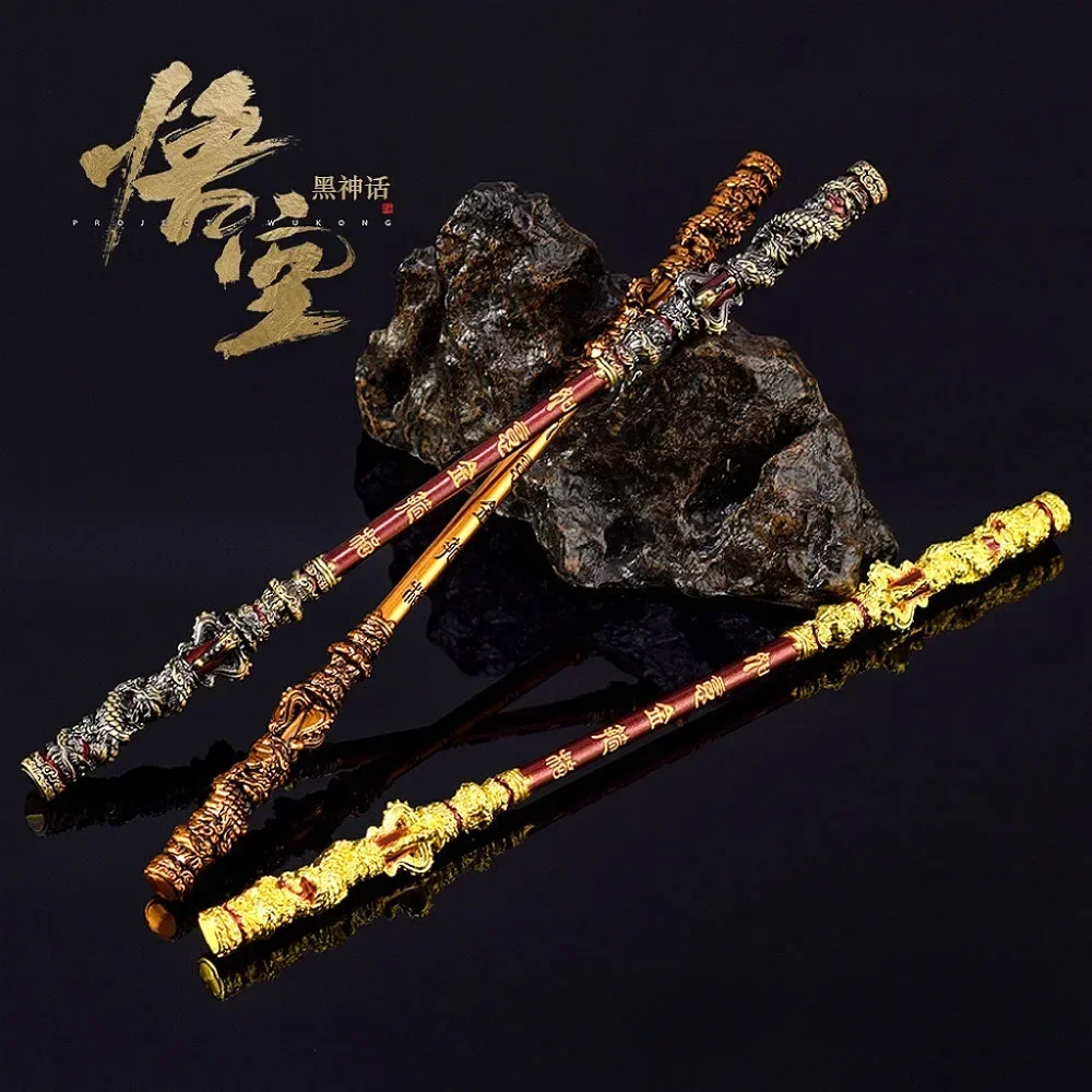 Black Myth Wukong Weapon Figure 22cm Sun Wukong Magic Golden Metal Staff Model Game Collection Desk Ornaments Birthday Gifts