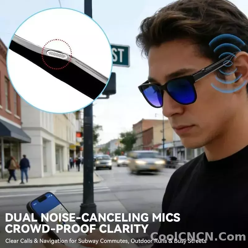 CoolWiz Smart Glasses — Touch Control, Electrochromic AI, Male/Female Options, AI Voice (ChatGPT), Supports 164+ Languages for Video Calls and Translation, Waterproof, Suitable for Outdoor Sports and Daily Use - detail