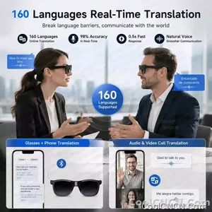 CoolWiz Smart Glasses — Touch Control, Electrochromic AI, Male/Female Options, AI Voice (ChatGPT), Supports 164+ Languages for Video Calls and Translation, Waterproof, Suitable for Outdoor Sports and Daily Use - view 6