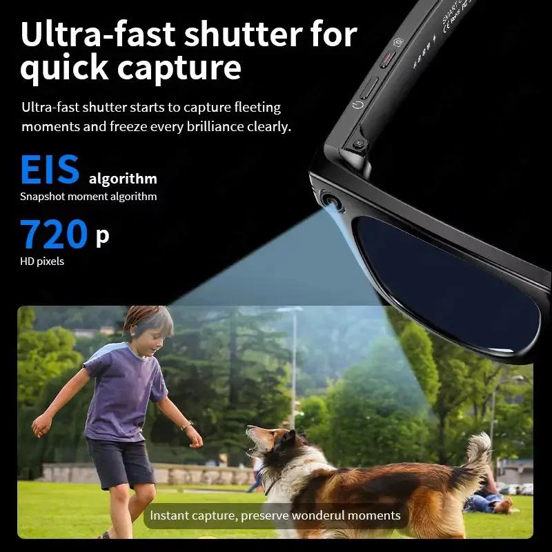 New CoolWiz Smart Glasses (4K Ultra HD) for learning and travel, featuring an 8MP AI camera that captures photos and records video, supports AI transmission and calls—ideal for outdoor sports and everyday use. - gallery
