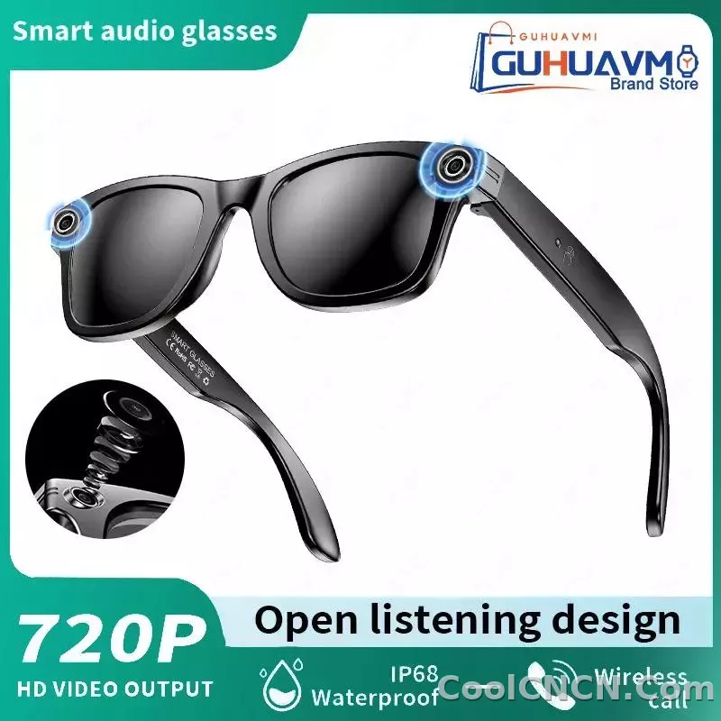 New CoolWiz Smart Glasses (4K Ultra HD) for learning and travel, featuring an 8MP AI camera that captures photos and records video, supports AI transmission and calls—ideal for outdoor sports and everyday use. - detail
