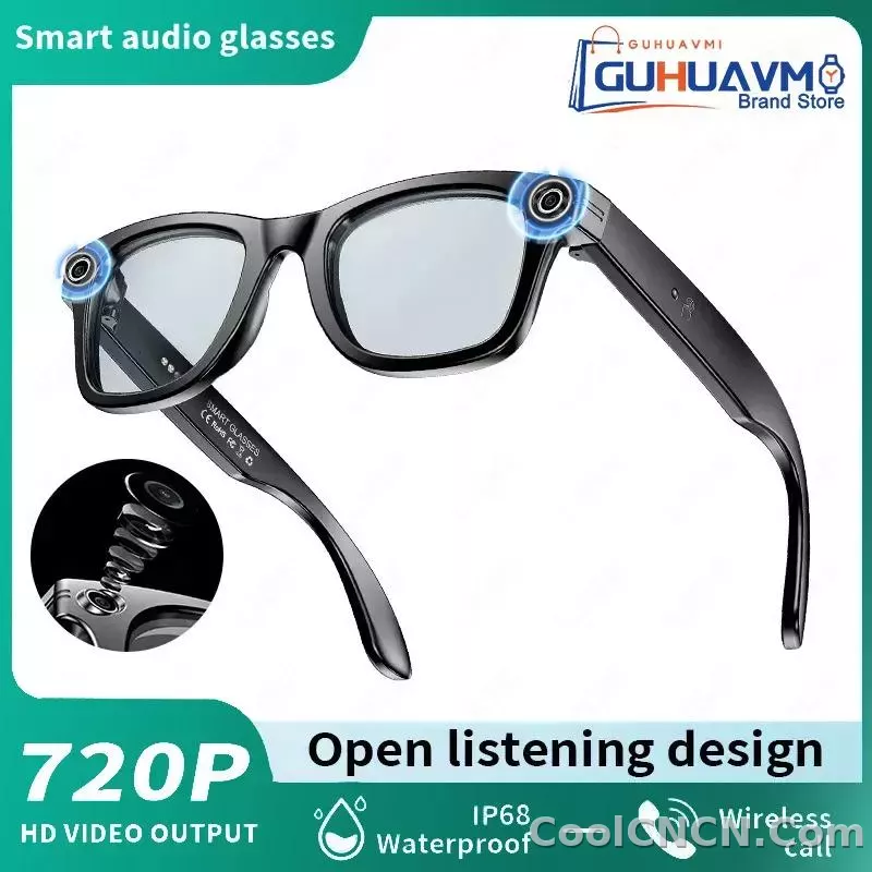 New CoolWiz Smart Glasses (4K Ultra HD) for learning and travel, featuring an 8MP AI camera that captures photos and records video, supports AI transmission and calls—ideal for outdoor sports and everyday use. - detail