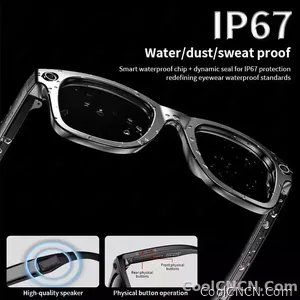 New CoolWiz Smart Glasses (4K Ultra HD) for learning and travel, featuring an 8MP AI camera that captures photos and records video, supports AI transmission and calls—ideal for outdoor sports and everyday use. - view 7
