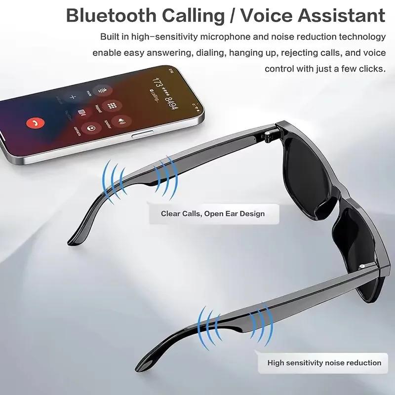 CoolWiz New4K Ultra HD AI Glasses for Men, Chat Function, IP65 Waterproof, AI Voice Assistant, 800W Camera, Bluetooth Calling Smart Glasses for Outdoor Sports and Daily Use