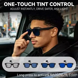 CoolWiz Smart Glasses with Audio, Electrochromic Lenses, Touch Controls, 4 New Speed Levels, 164+ Language Translations, Bluetooth Calling, Blackout Sunglasses, Music, ChatGPT — for outdoor sports and everyday use - view 3
