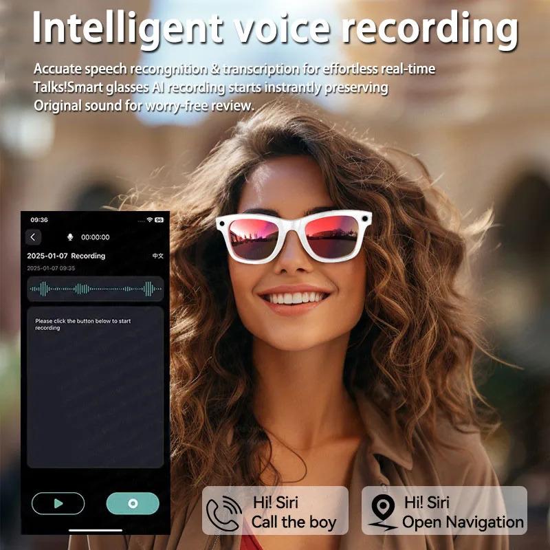 CoolWiz Camera HD Pixel 800W New 32GB Smart Glasses for Women — Photo Capture & Video Recording, AI Translation, Waterproof AI Glasses for Men, suitable for outdoor sports and daily use - gallery
