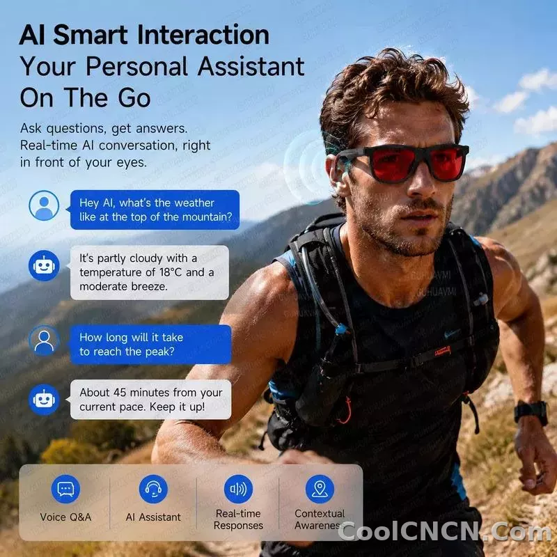CoolWiz Cermin Mata Pintar Bluetooth 4 Tahap Elektrochromic AI Baharu ChatGPT 164+Terjemahan Bahasa Muzik Panggilan Bebas Tangan Cermin Mata Hitam Untuk Sukan Luar Penggunaan Harian - detail