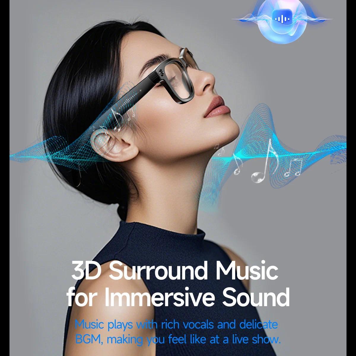 New Upgrade Smart Glasees With Camera Video Recording Languages Bluetooth Call Translation Voice Sunglasses - gallery