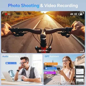 2026 New Smart AI Glasses 1080P HD Video Record Camera ChatGPT Bluetooth Call 32GB ROM Language Translation Music Sunglasses Men - view 4