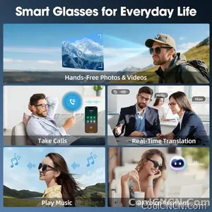 2026 New Smart AI Glasses 1080P HD Video Record Camera ChatGPT Bluetooth Call 32GB ROM Language Translation Music Sunglasses Men - view 7