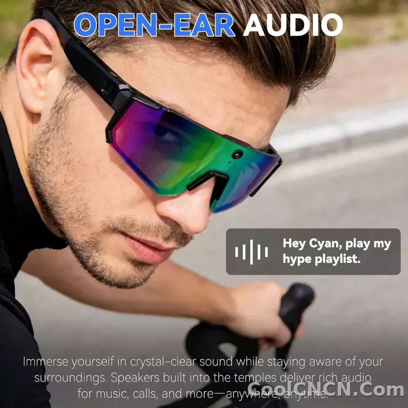 2026 New AI smart shooting&recording glasses with 800W camera, HD anti-shake bicycle riding shooting artifact, windproof goggles - detail