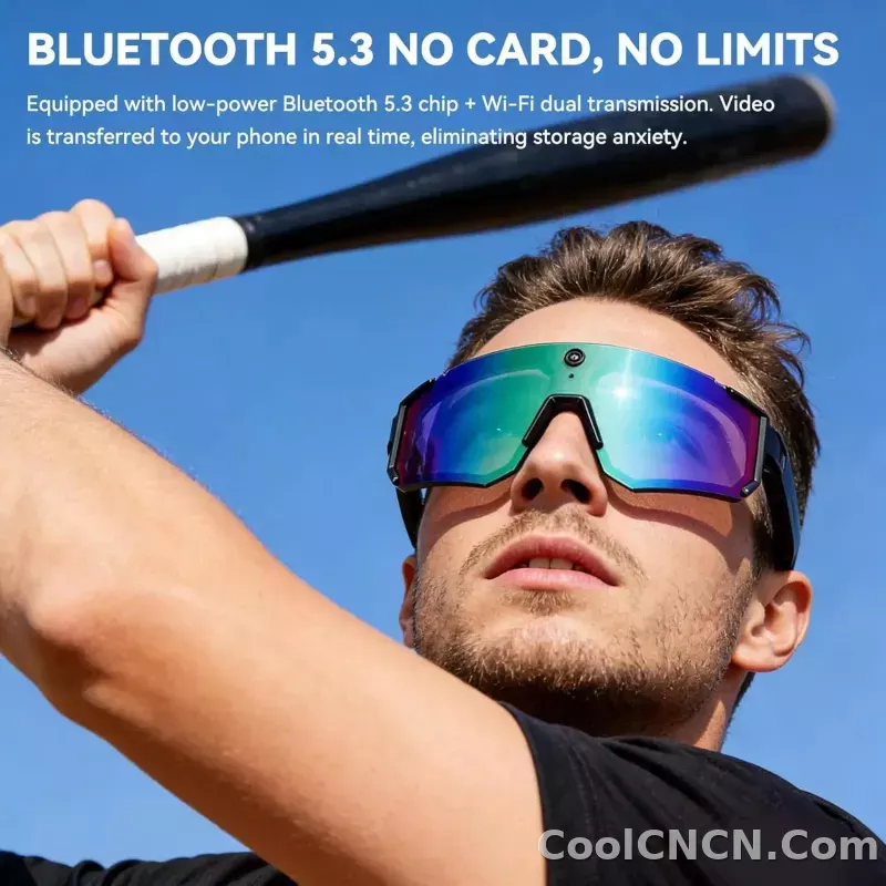 2026 New AI smart shooting&recording glasses with 800W camera, HD anti-shake bicycle riding shooting artifact, windproof goggles - detail
