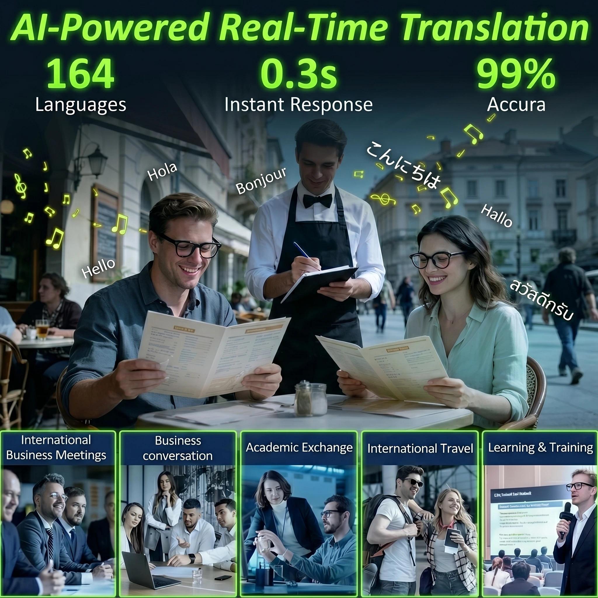 2026 AI Smart Glasses 1080P HD Camera Video Recorder Voice Translation Wireless Audio WiFi Sync Touch Eyewear for Travel Men Use - gallery