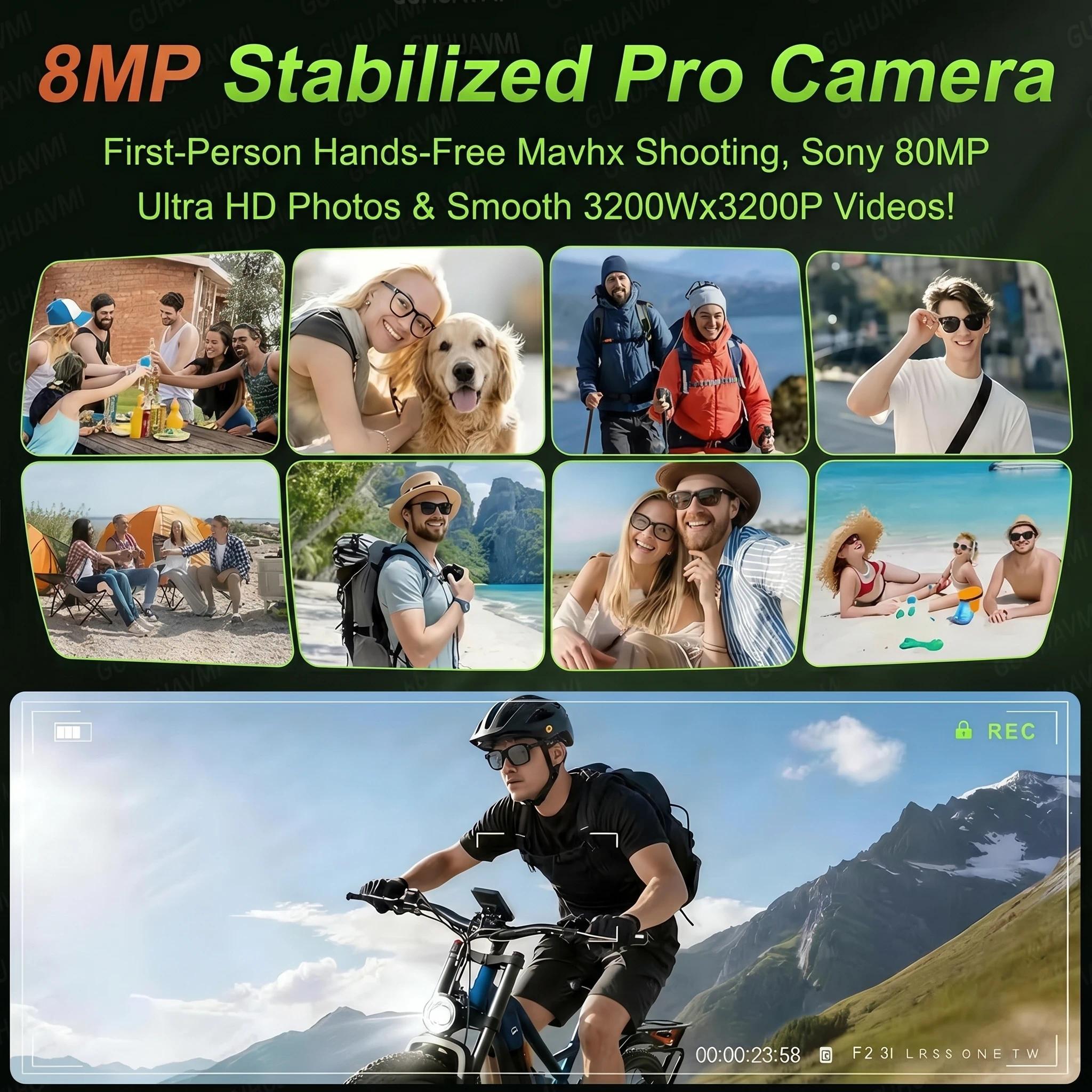 2026 AI Smart Glasses 1080P HD Camera Video Recorder Voice Translation Wireless Audio WiFi Sync Touch Eyewear for Travel Men Use - gallery