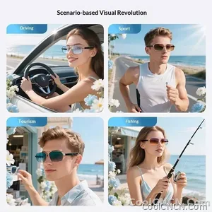 Smart Glasses Real Time Translation Wireless Bluetooth Touch Call Sports For Men Music Smart Glasses With Translator - view 6