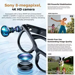 2026 AI Smart Glasses M02 Ultra 1080P HD Camera ChatGPT 3600mAh Charging 800W Camera 32GB Translation Music POV Video Sunglasse - view 5