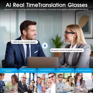 New Upgrade 800W Pixel Smart Glasses With Camera Video Recording AI Photo Recognition Call Language Translation Voice Sunglasses - view 7