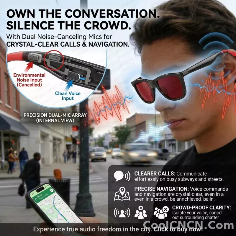 2026 New Touch Color Change Smart Glasses 100+Translation Voice Wake-Up Dual Mic Noise Reduction Bluetooth Music Audio Sunglasse - detail