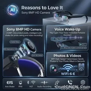 AI Smart Glasses Translation 800W Pixel Camera Video Music Player Call Business 8K Sunglasses Glasses Men For Travel Work 2026 - view 3