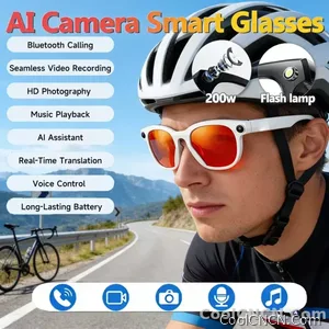 2026 New AI Smart Glasses for Photography And Video Intelligent Interactive Translation Feature Compatible with IOS And Android - view 1