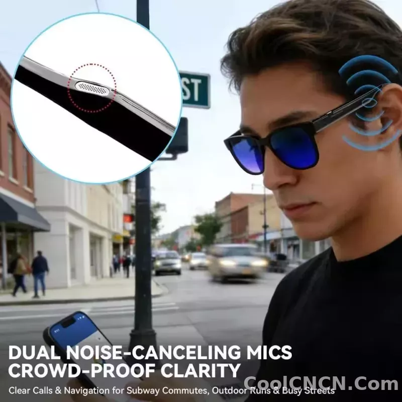 New 2026 Pro Smart Sunglasses Bluetooth AI Voice Assistant Translation HD Audio ENC Dual Mic Touch Color Change IP65 TR90 Frame - detail