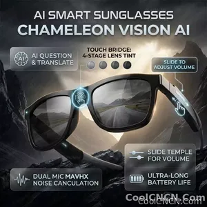 New 2026 Pro Smart Sunglasses Bluetooth AI Voice Assistant Translation HD Audio ENC Dual Mic Touch Color Change IP65 TR90 Frame - view 1