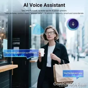 2026 New AI Smart Glasses,AI ChatGPT and Gemini-2.5 with 164 Translations Supported,Bluetooth Glasses for Men Women,Music Playback & Hands-Free Calling,Photochromic Lens,IP67 Waterproof - view 4