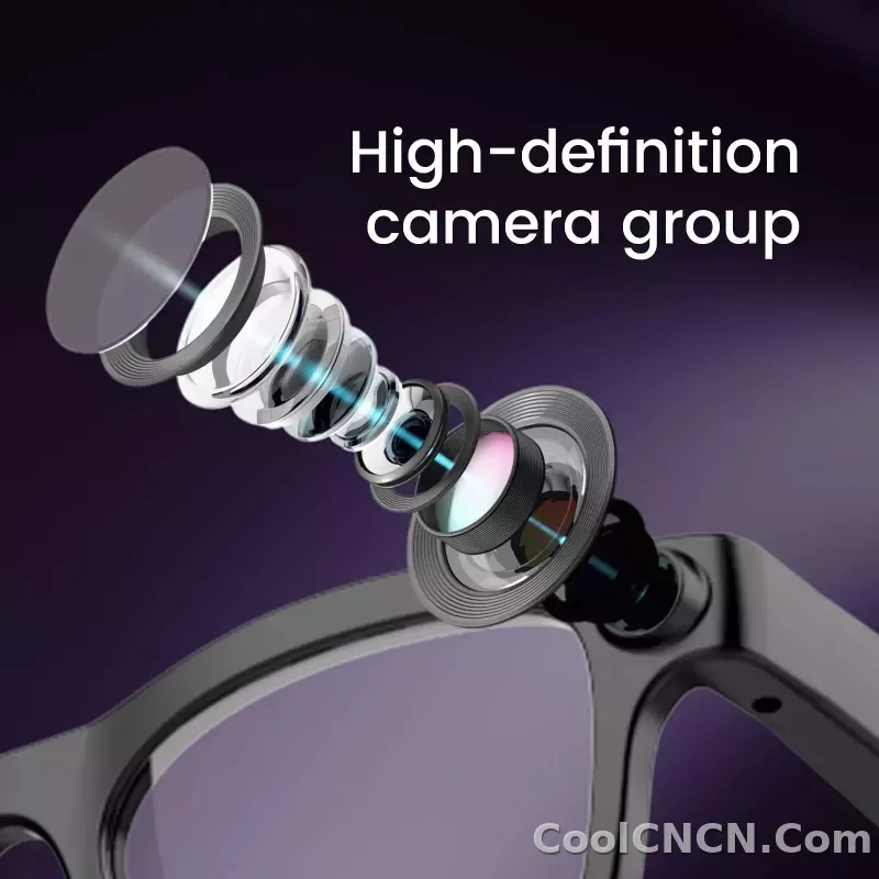 AI smart glasses with 200W pixels, equipped with a camera and video glasses - detail
