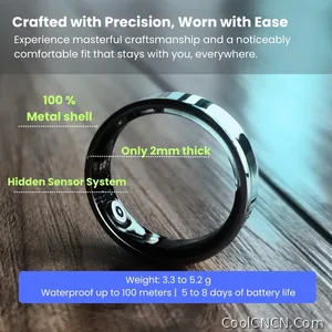 Premium Smart Ring ECG SpO2 - Titanium 7 Day Battery - view 5