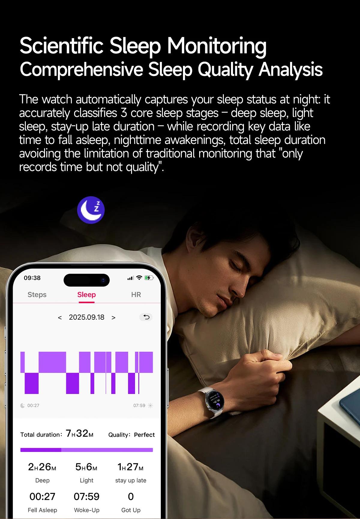 CoolWiz New Healthcare-Grade Smartwatch — Health Monitoring (Uric Acid, Lipids), ECG + PPG, Temperature, BMI, Bluetooth Calls, iOS Health smartwatch for outdoor sports and everyday use - gallery