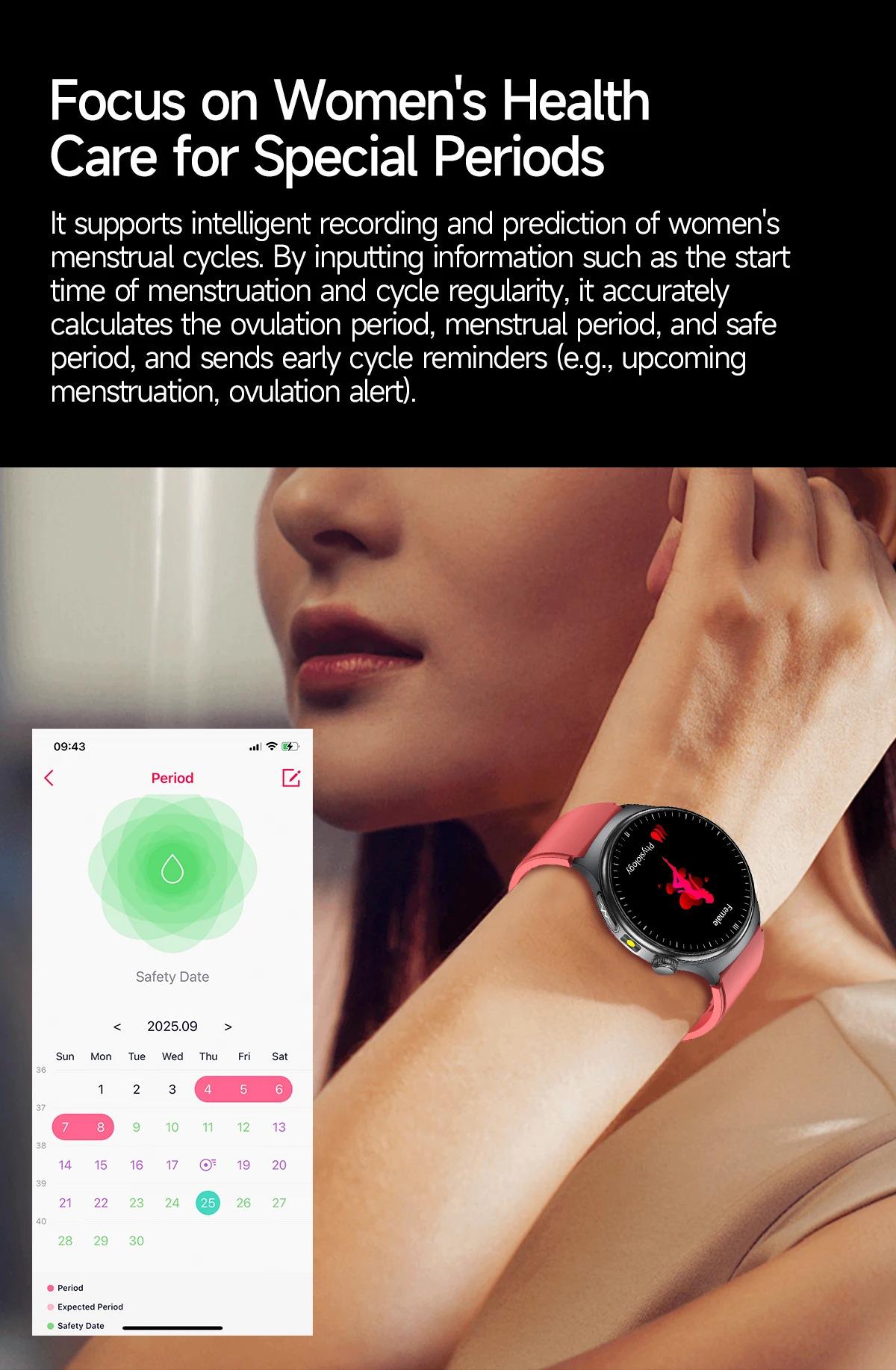 CoolWiz New Healthcare-Grade Smartwatch — Health Monitoring (Uric Acid, Lipids), ECG + PPG, Temperature, BMI, Bluetooth Calls, iOS Health smartwatch for outdoor sports and everyday use - gallery