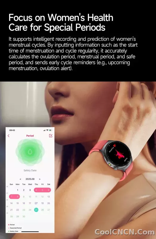 CoolWiz New Healthcare-Grade Smartwatch — Health Monitoring (Uric Acid, Lipids), ECG + PPG, Temperature, BMI, Bluetooth Calls, iOS Health smartwatch for outdoor sports and everyday use - detail