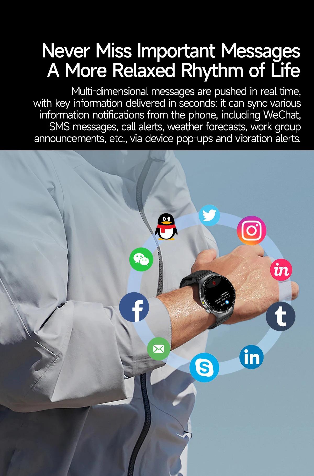 CoolWiz New Healthcare-Grade Smartwatch — Health Monitoring (Uric Acid, Lipids), ECG + PPG, Temperature, BMI, Bluetooth Calls, iOS Health smartwatch for outdoor sports and everyday use - gallery