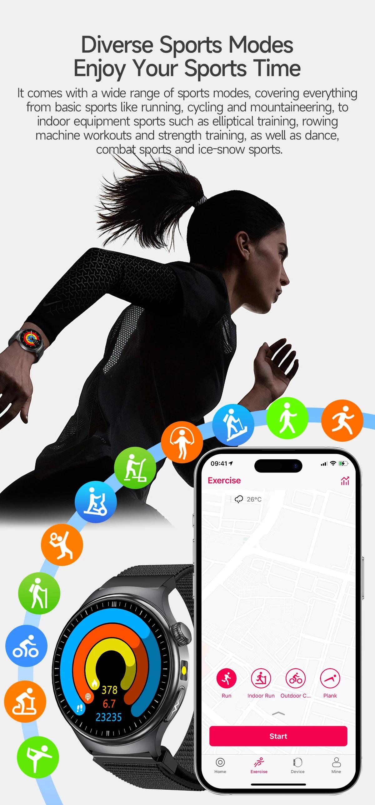 CoolWiz New Healthcare-Grade Smartwatch — Health Monitoring (Uric Acid, Lipids), ECG + PPG, Temperature, BMI, Bluetooth Calls, iOS Health smartwatch for outdoor sports and everyday use - gallery