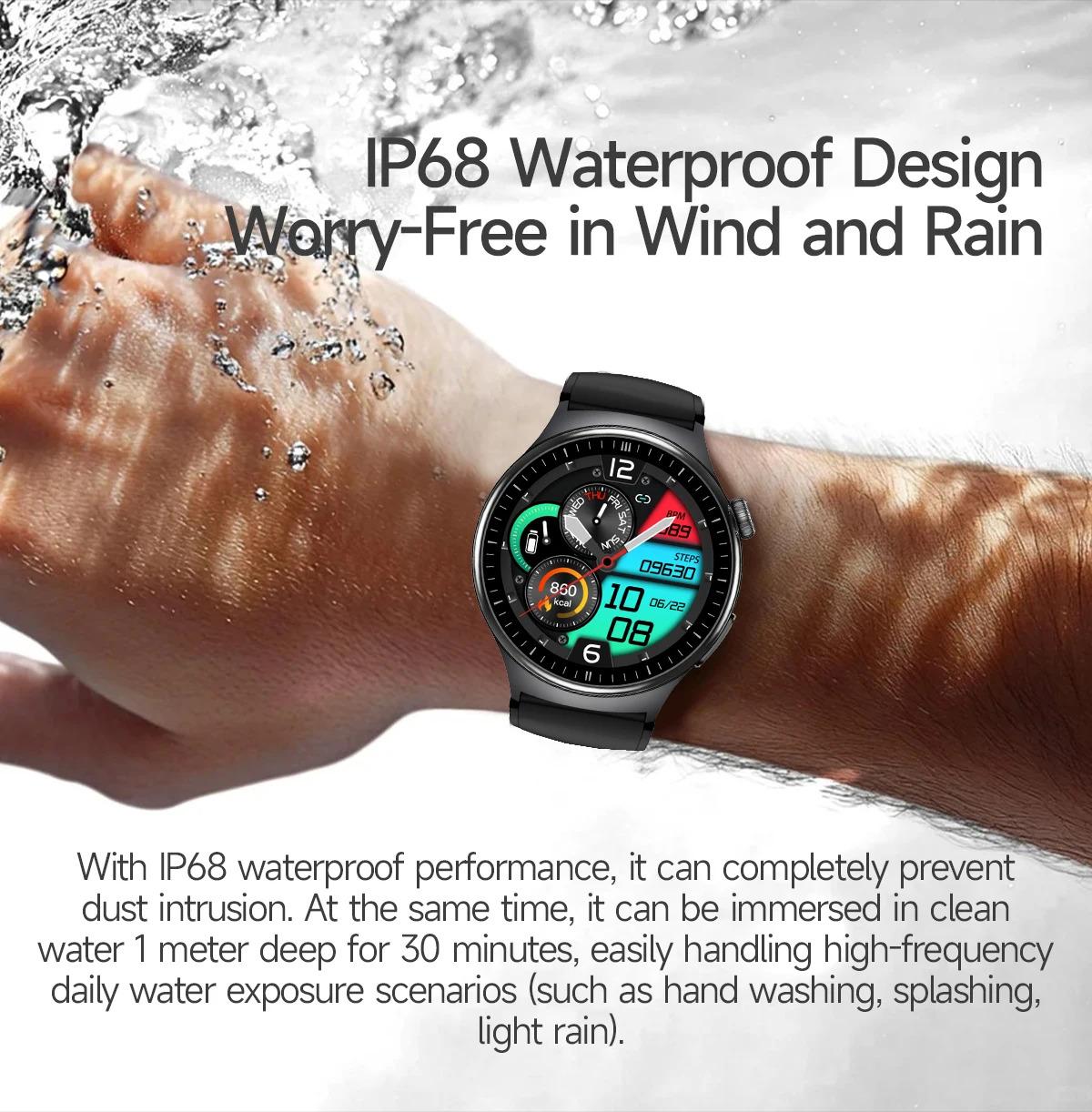 CoolWiz New Healthcare-Grade Smartwatch — Health Monitoring (Uric Acid, Lipids), ECG + PPG, Temperature, BMI, Bluetooth Calls, iOS Health smartwatch for outdoor sports and everyday use - gallery
