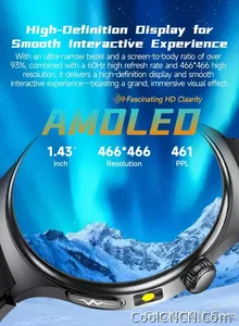 CoolWiz New Healthcare-Grade Smartwatch — Health Monitoring (Uric Acid, Lipids), ECG + PPG, Temperature, BMI, Bluetooth Calls, iOS Health smartwatch for outdoor sports and everyday use - view 13