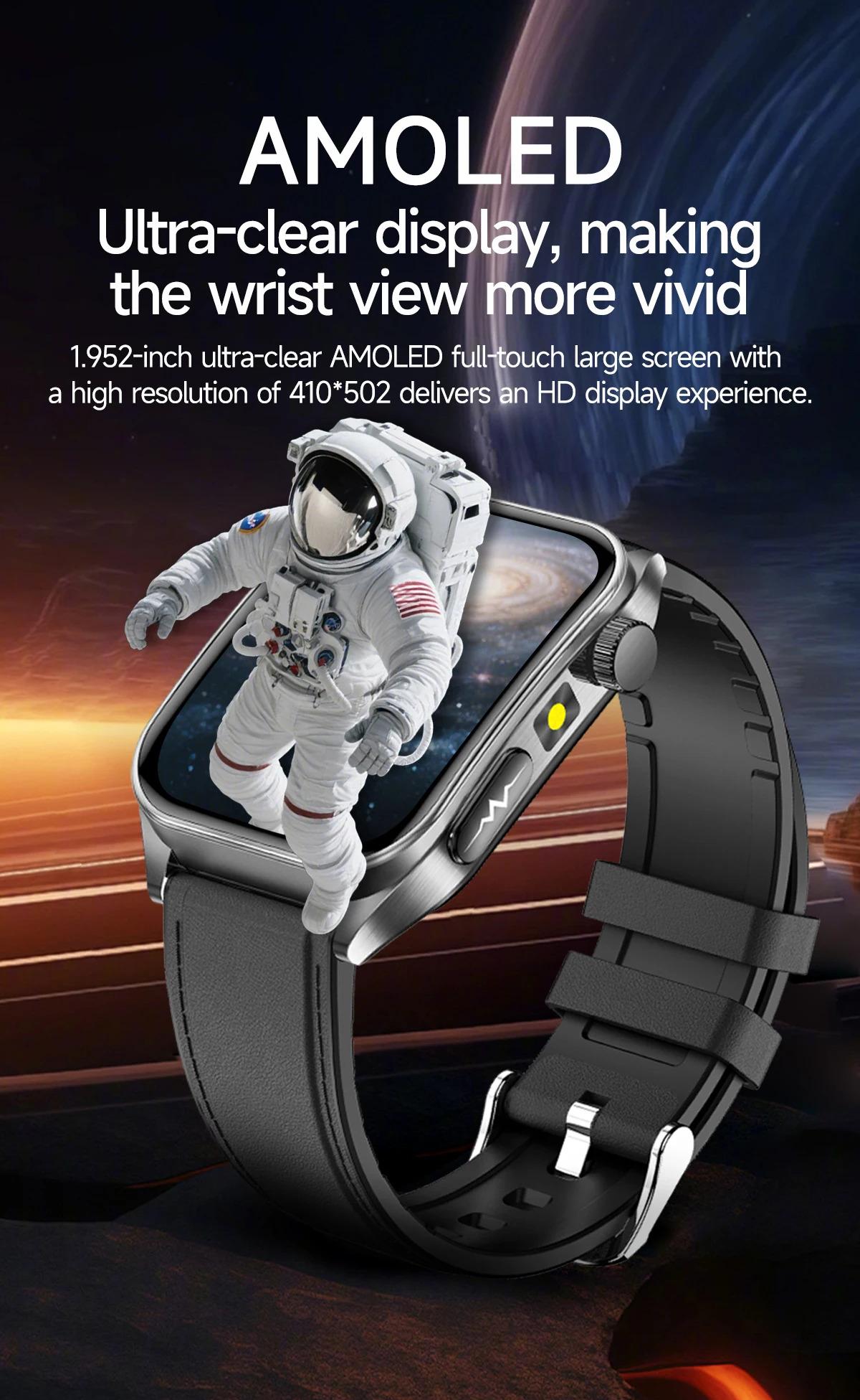 CoolWiz New Laser Therapy Smart Watch, ECG+PPG, Men’s 3D Curved Design, Sapphire Glass, Blood Pressure, Uric Acid, Lipids Monitoring, Sports smartwatch for outdoor activities and daily use - gallery