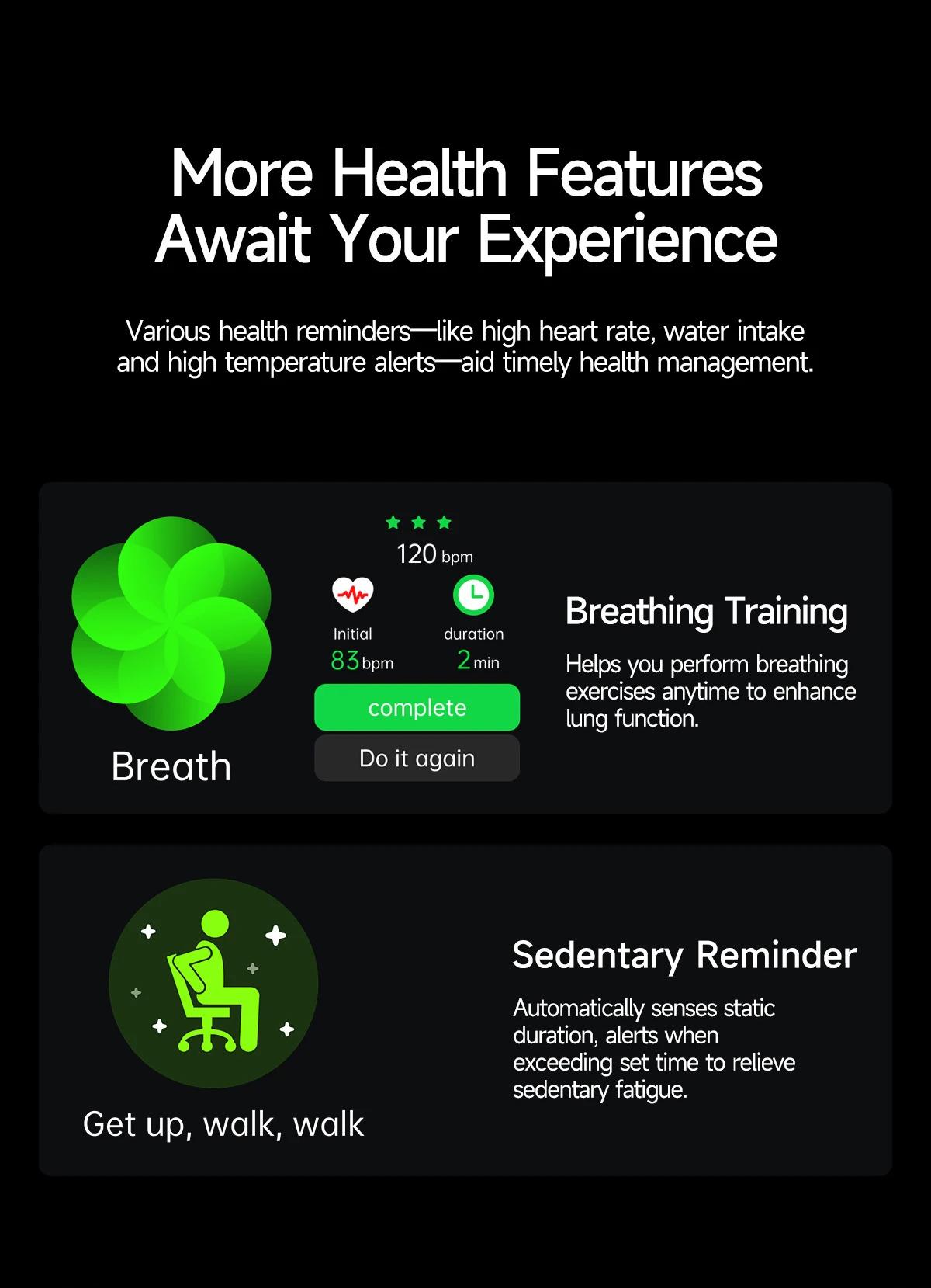 CoolWiz New Laser Therapy Smart Watch, ECG+PPG, Men’s 3D Curved Design, Sapphire Glass, Blood Pressure, Uric Acid, Lipids Monitoring, Sports smartwatch for outdoor activities and daily use - gallery