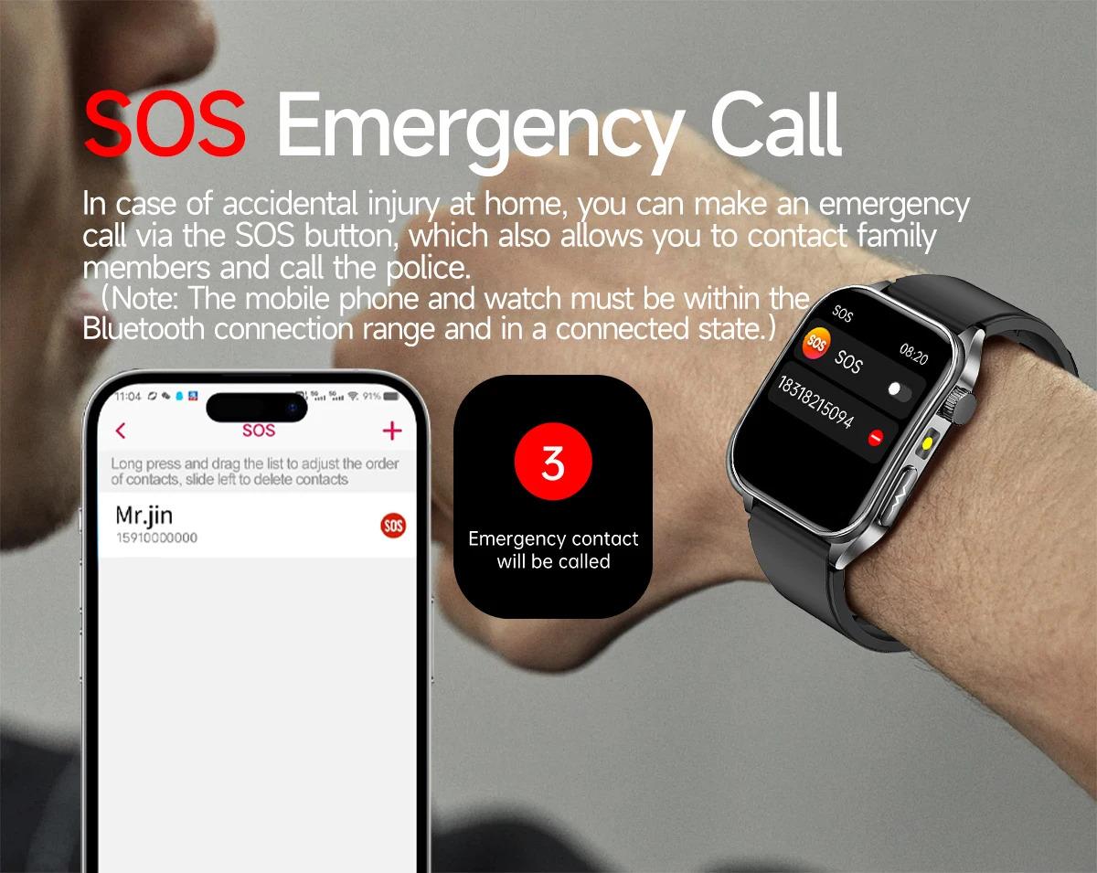 CoolWiz New Laser Therapy Smart Watch, ECG+PPG, Men’s 3D Curved Design, Sapphire Glass, Blood Pressure, Uric Acid, Lipids Monitoring, Sports smartwatch for outdoor activities and daily use - gallery