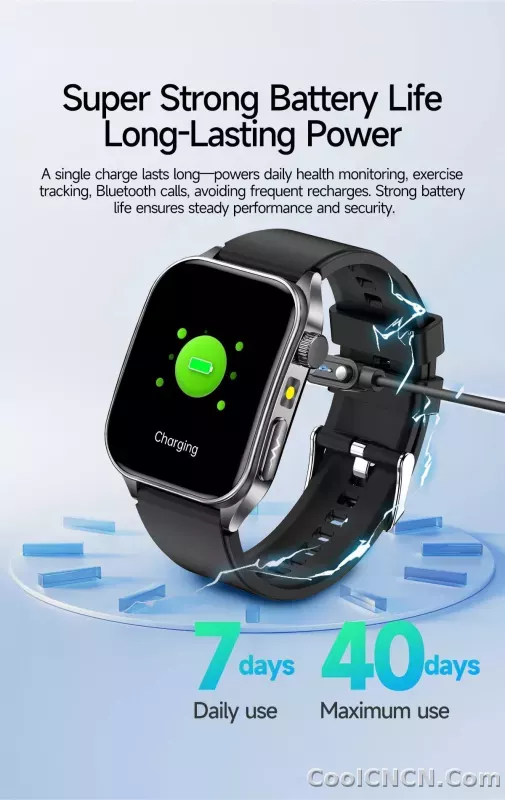CoolWiz New Laser Therapy Smart Watch, ECG+PPG, Men’s 3D Curved Design, Sapphire Glass, Blood Pressure, Uric Acid, Lipids Monitoring, Sports smartwatch for outdoor activities and daily use - detail