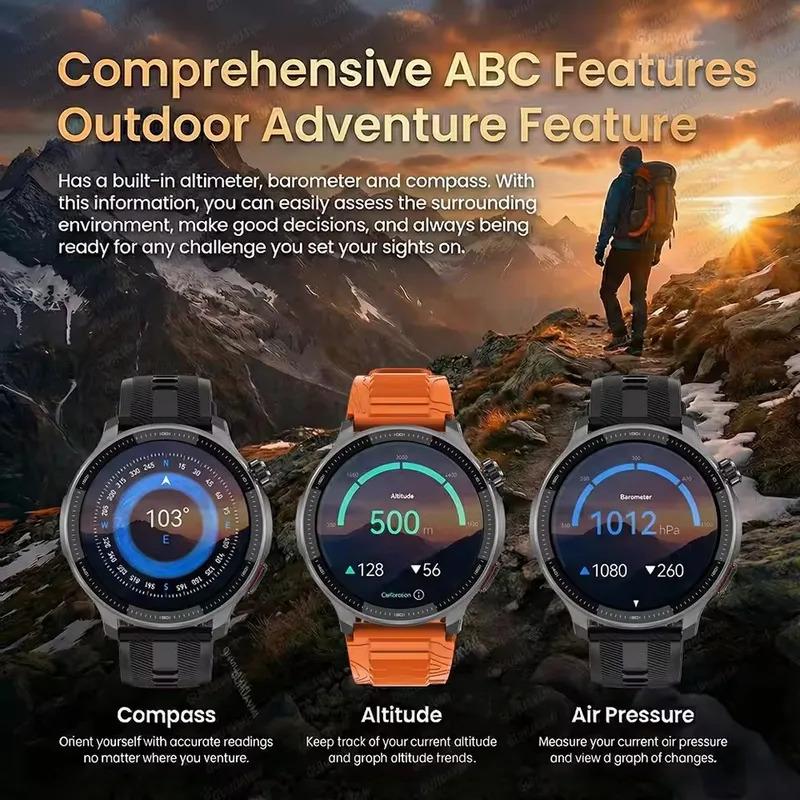 CoolWiz Smartwatch with built-in GPS, offline maps, 4GB memory, 3ATM water resistance, 500mAh battery, compass, call making, sports swimming band for outdoor activities and everyday use - gallery