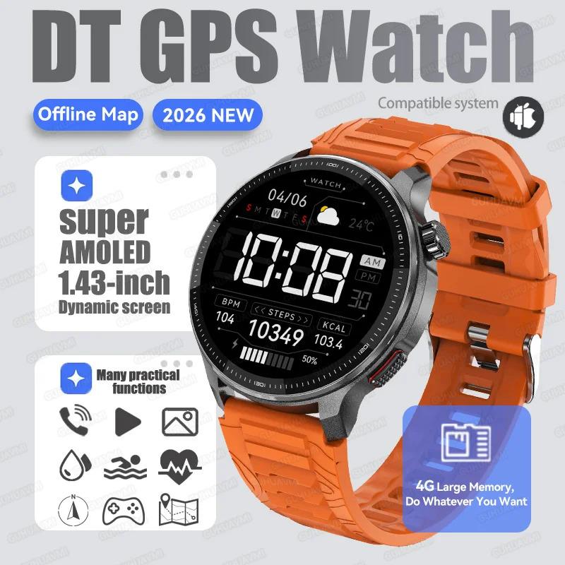CoolWiz Smartwatch with built-in GPS, offline maps, 4GB memory, 3ATM water resistance, 500mAh battery, compass, call making, sports swimming band for outdoor activities and everyday use - gallery