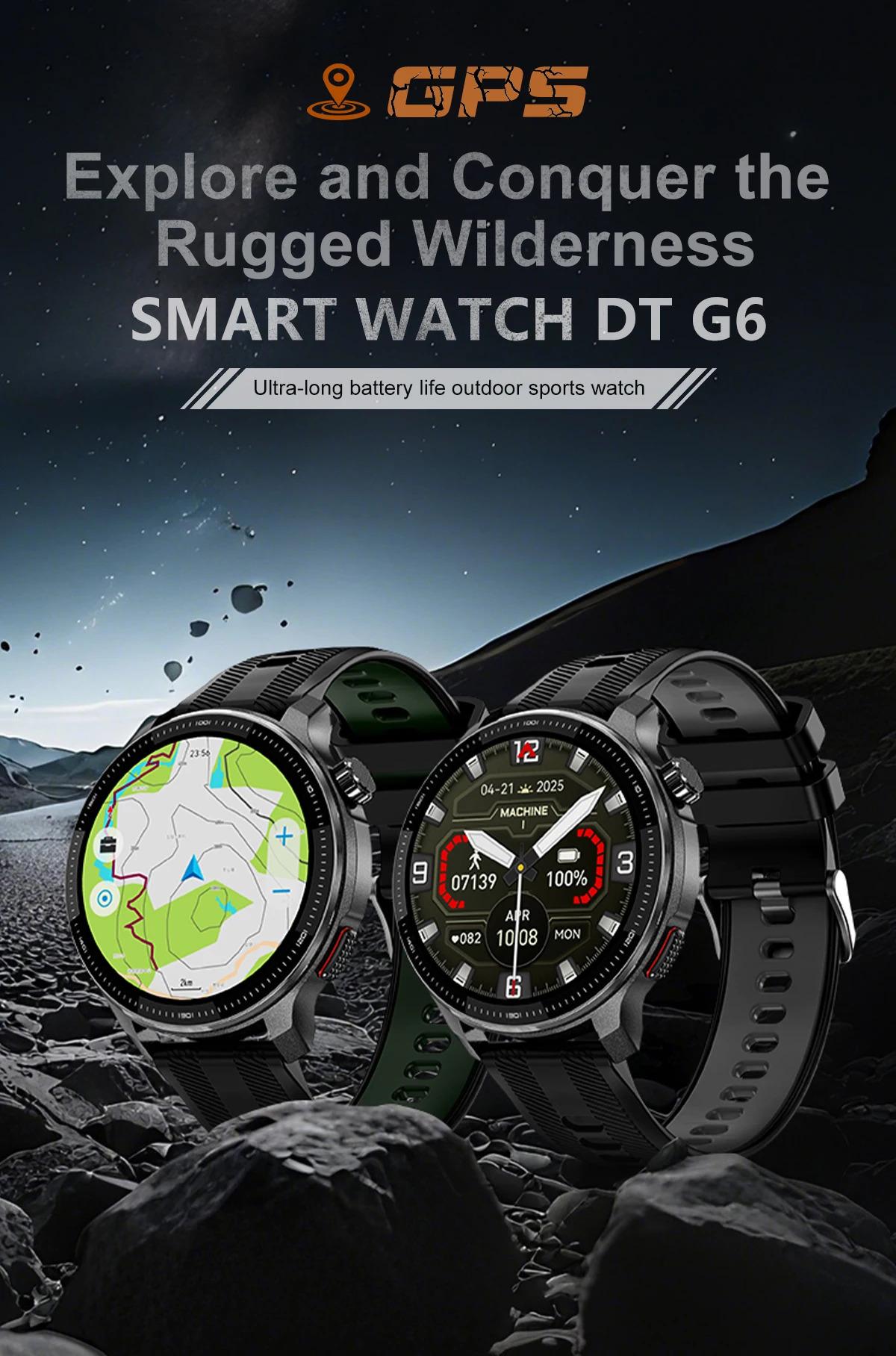 CoolWiz Smartwatch with built-in GPS, offline maps, 4GB memory, 3ATM water resistance, 500mAh battery, compass, call making, sports swimming band for outdoor activities and everyday use - gallery
