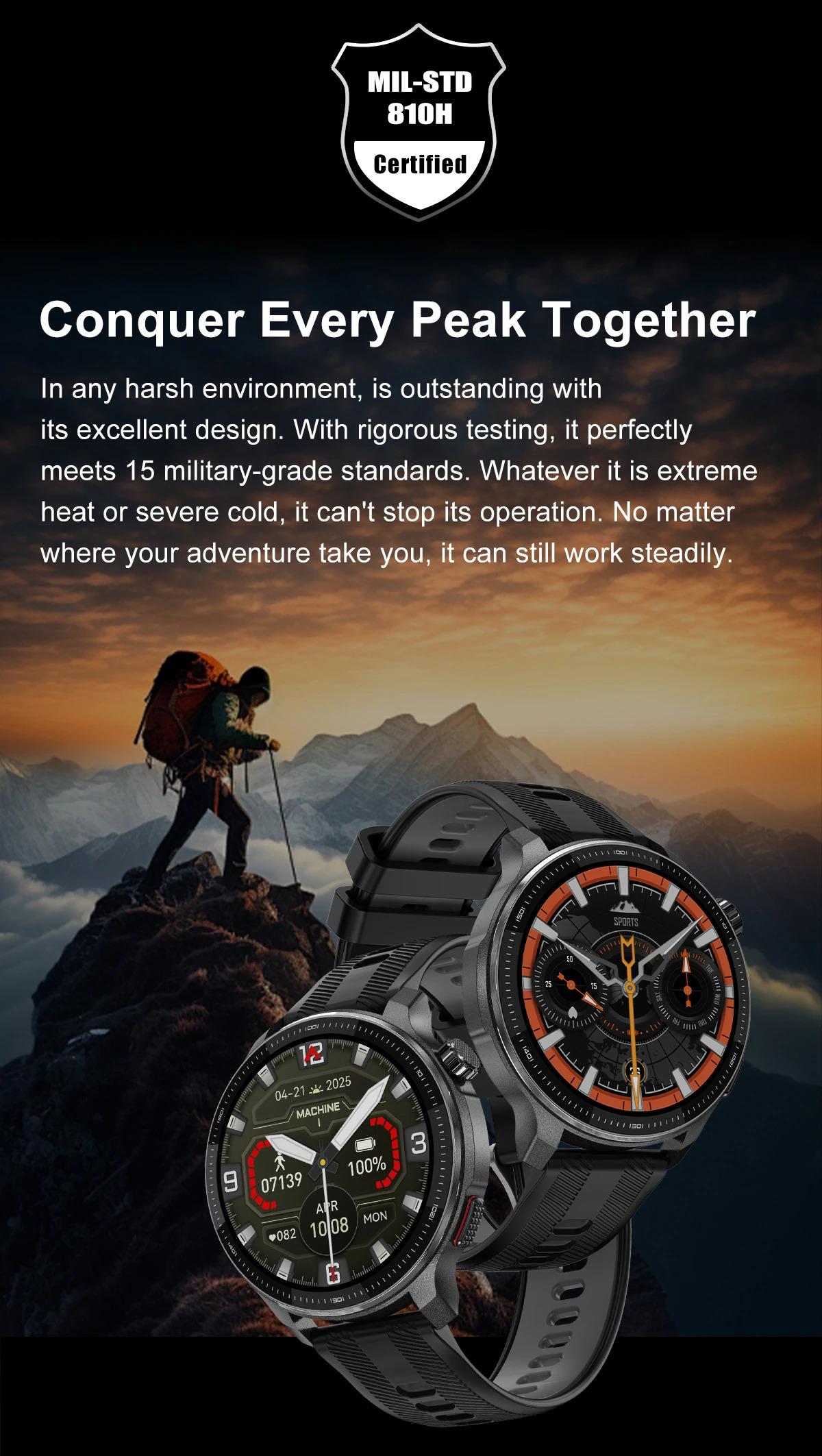 CoolWiz Smartwatch with built-in GPS, offline maps, 4GB memory, 3ATM water resistance, 500mAh battery, compass, call making, sports swimming band for outdoor activities and everyday use - gallery