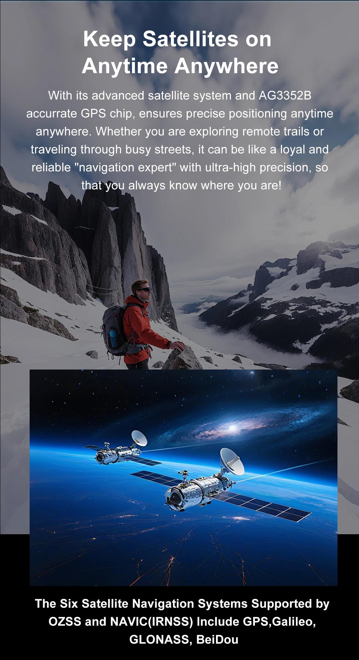 CoolWiz Smartwatch with built-in GPS, offline maps, 4GB memory, 3ATM water resistance, 500mAh battery, compass, call making, sports swimming band for outdoor activities and everyday use - gallery