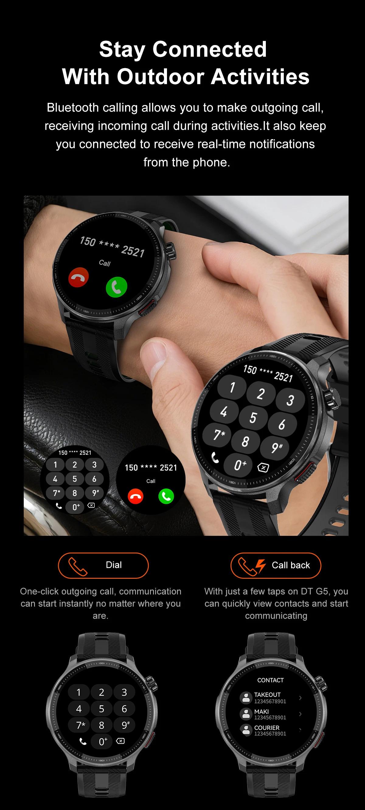 CoolWiz Smartwatch with built-in GPS, offline maps, 4GB memory, 3ATM water resistance, 500mAh battery, compass, call making, sports swimming band for outdoor activities and everyday use - gallery