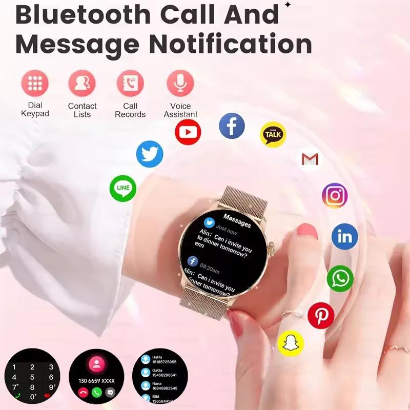 CoolWiz New Women’s Smart Watch, 1.43″ AMOLED HD Screen, GPS, Heart Rate Monitor, Bluetooth Calling, Waterproof, Outdoor Smart Watch for Women, Suitable for Sports, Outdoor Activities, and Daily Use - gallery
