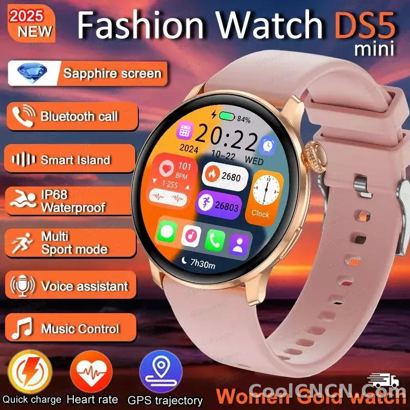 CoolWiz New Women’s Smart Watch, 1.43″ AMOLED HD Screen, GPS, Heart Rate Monitor, Bluetooth Calling, Waterproof, Outdoor Smart Watch for Women, Suitable for Sports, Outdoor Activities, and Daily Use - detail