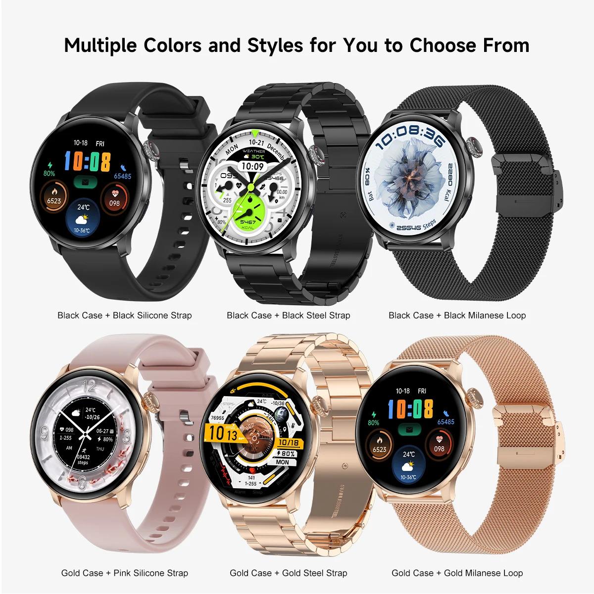CoolWiz New Women’s Smart Watch, 1.43″ AMOLED HD Screen, GPS, Heart Rate Monitor, Bluetooth Calling, Waterproof, Outdoor Smart Watch for Women, Suitable for Sports, Outdoor Activities, and Daily Use - gallery