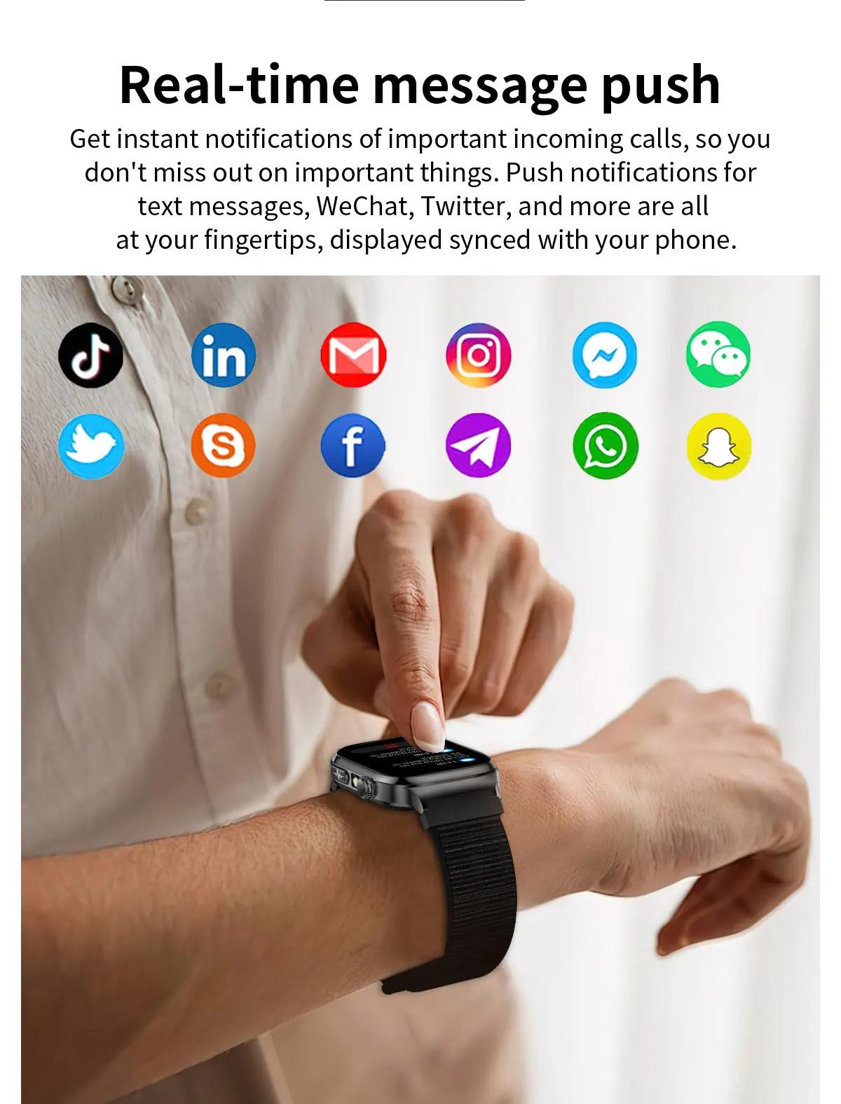 CoolWiz Health Blood Pressure ECG + PPG Monitor Smartwatch for Men — uric acid, blood fat, five organ monitoring, call capability, health tracker, compatible with iOS, suitable for outdoor sports and daily use - gallery